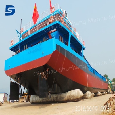 Túi khí nâng hạng nặng màu đen linh hoạt cho việc phóng và cập bến tàu an toàn