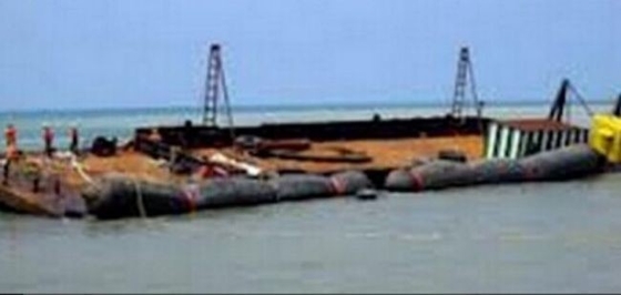 Wrech Refloating Boat Cứu hộ Túi khí Túi khí cao su hàng hải màu đen